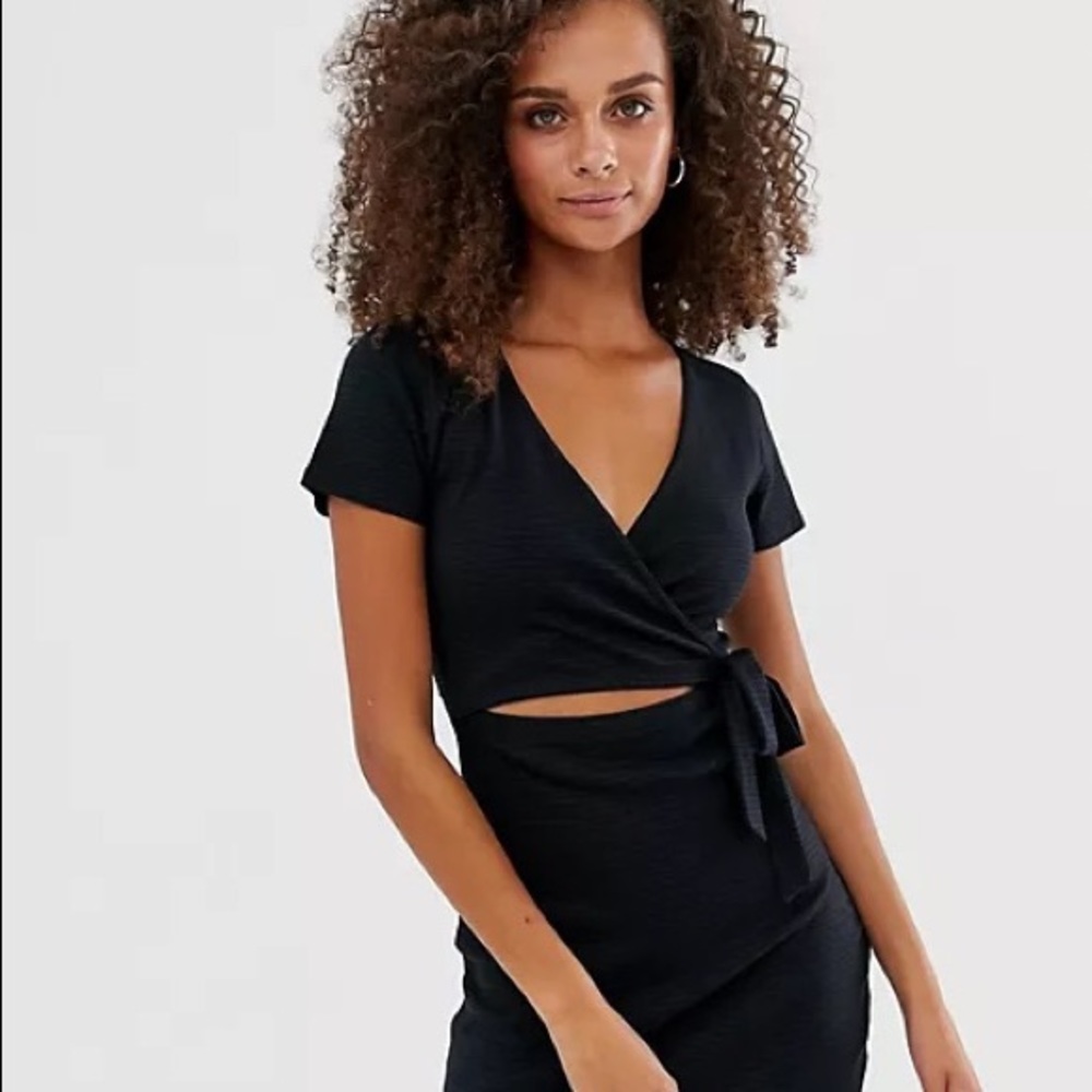 A&F midi cutout wrap dress